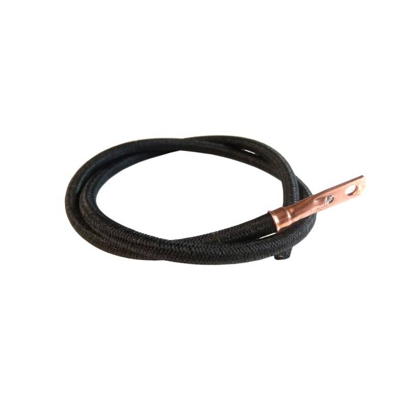 Sparkplug wire, Polished Copper Terminal, Dull Black