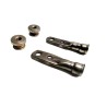 Spade terminal 7mm HT , 2 Knurl Thumb nuts 8-32 thread, Nickel Plated