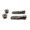 Spade terminal 7mm HT , 2 Knurl Thumb nuts 8-32 thread, Nickel Plated