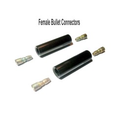 Two vintage-style reproduction, female 1 into 1 bullet connectors also 4 male bullet terminals