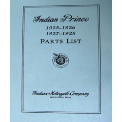 Indian Prince Parts List Manual