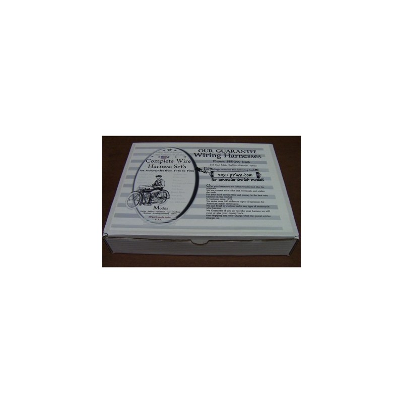 1927 Indian Prince wire loom for bike with ammeter switch system